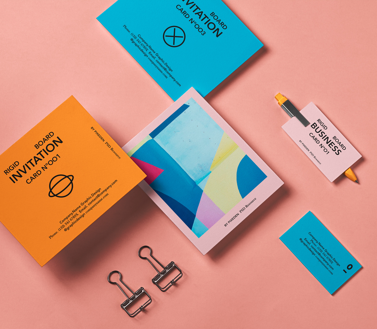 Psd Invitation Card Mockup Vol10 Pixeden Club