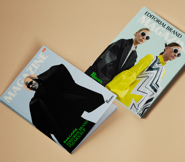 A5 Magazine Catalog Cover Design Psd Mockup