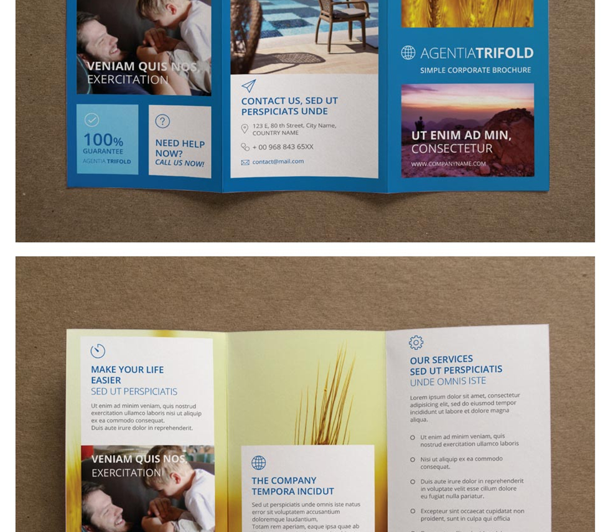 Psd Tri Fold Mockup Template Vol2 | Pixeden Club