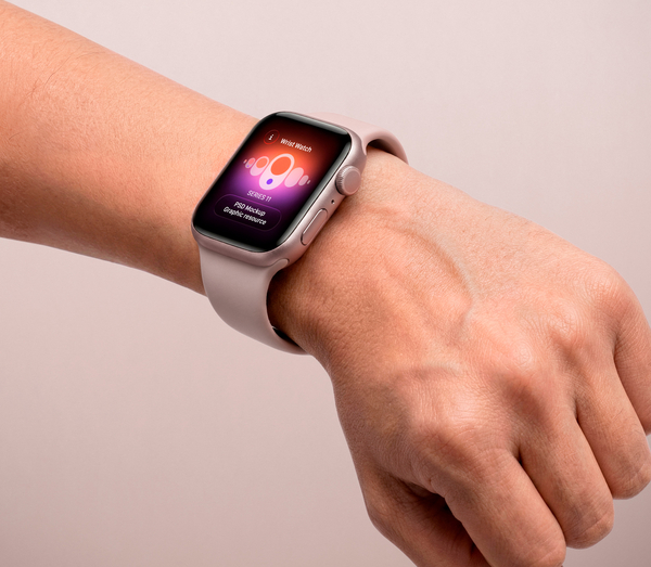 Apple Watch Series 11 on Wrist PSD Mockup