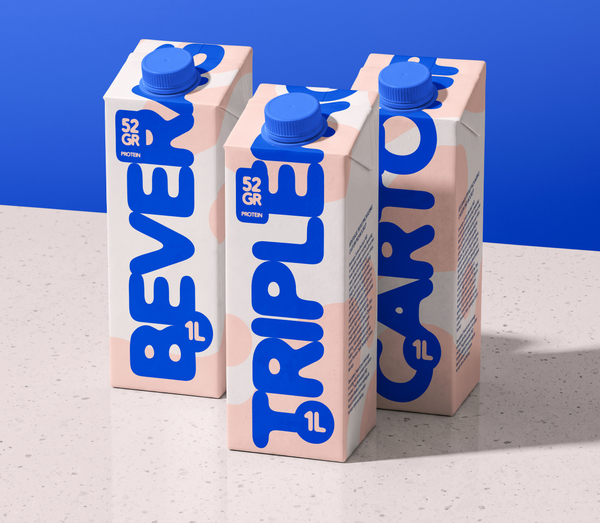 Beverage Triple Packaging Carton PSD Mockup