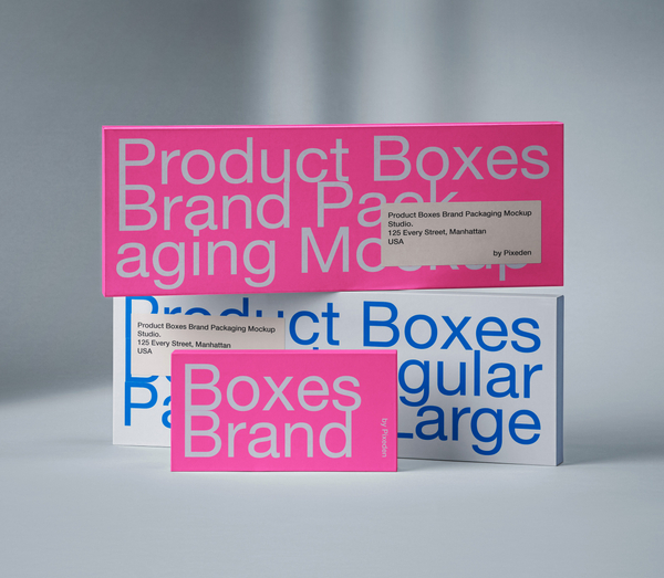 Boxes Branding Psd Packaging Mockup Set