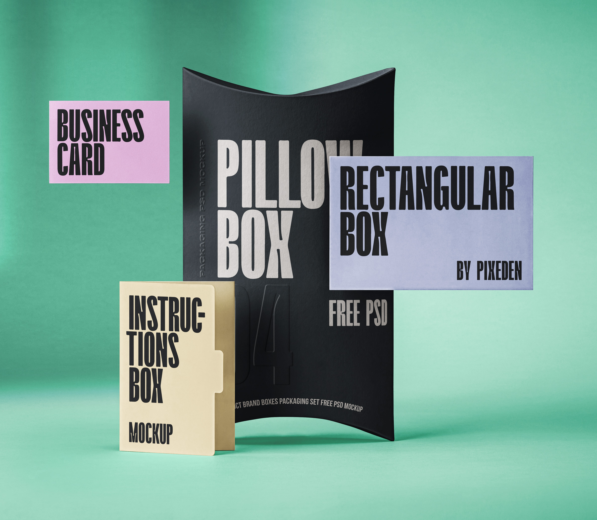 Boxes Packaging Psd Branding Mockup Set