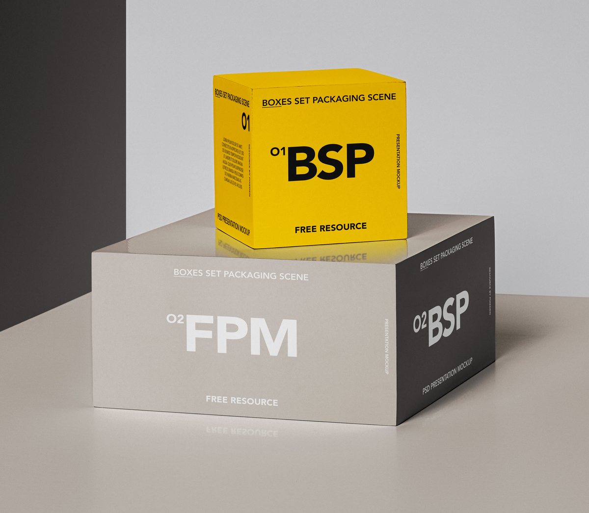 Boxes Brand Packaging Product Psd Mockup | Pixeden Club