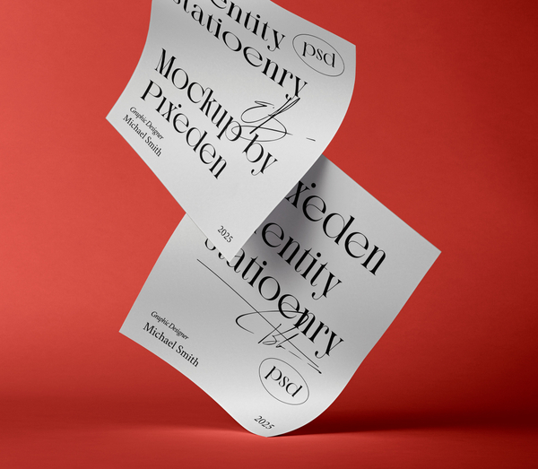 Brand Flex Gravity Papers Identity Psd Mockup