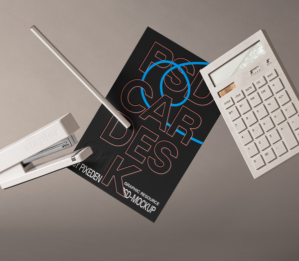 Brand Stationery Identity Desk Scene Psd Mockup