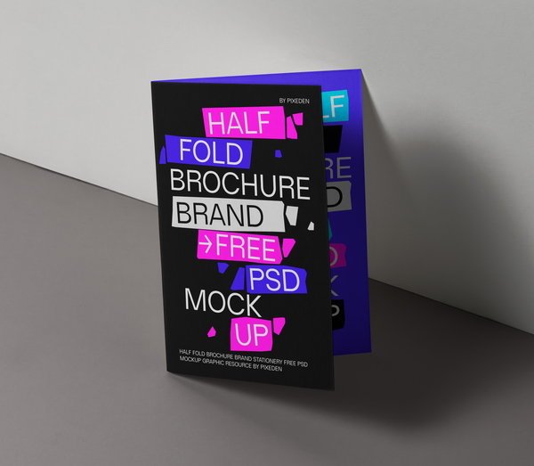 Branding Half Fold Psd Brochure Mockup