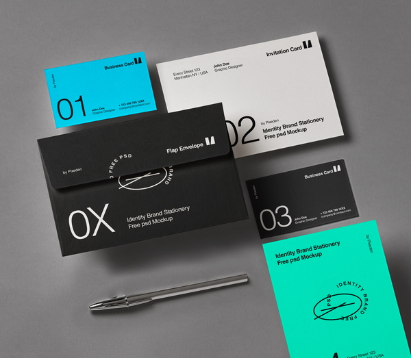 Branding Identity Stationery Psd Mockup Set 2