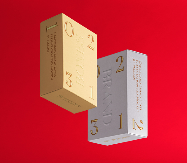 Cardboard Brand Boxes Presentation Psd Mockup