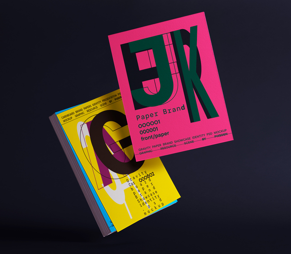 Cardboard Brand Papers Identity Presentation Psd Mockup