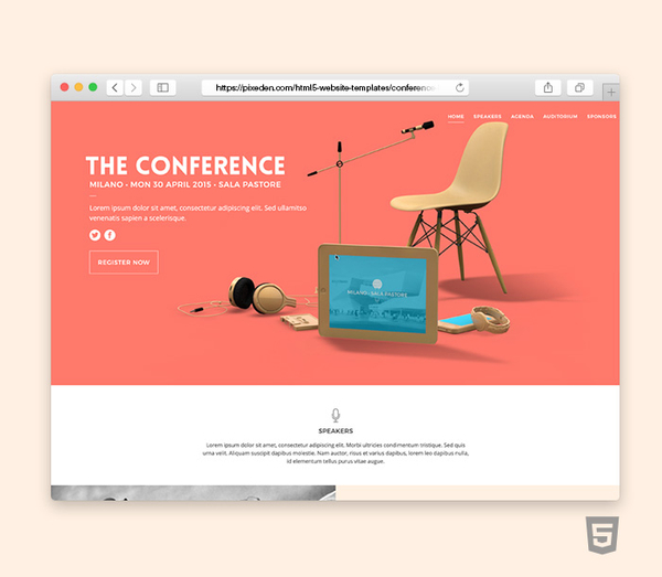 Conference HTML5 Landing Page