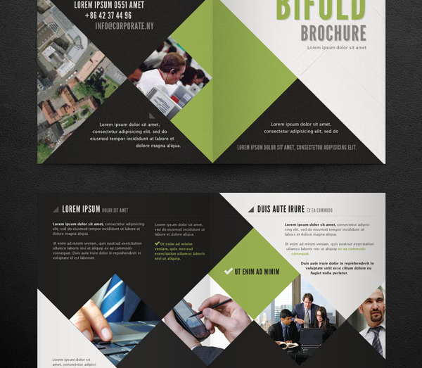 Corporate Bi Fold Brochure Template
