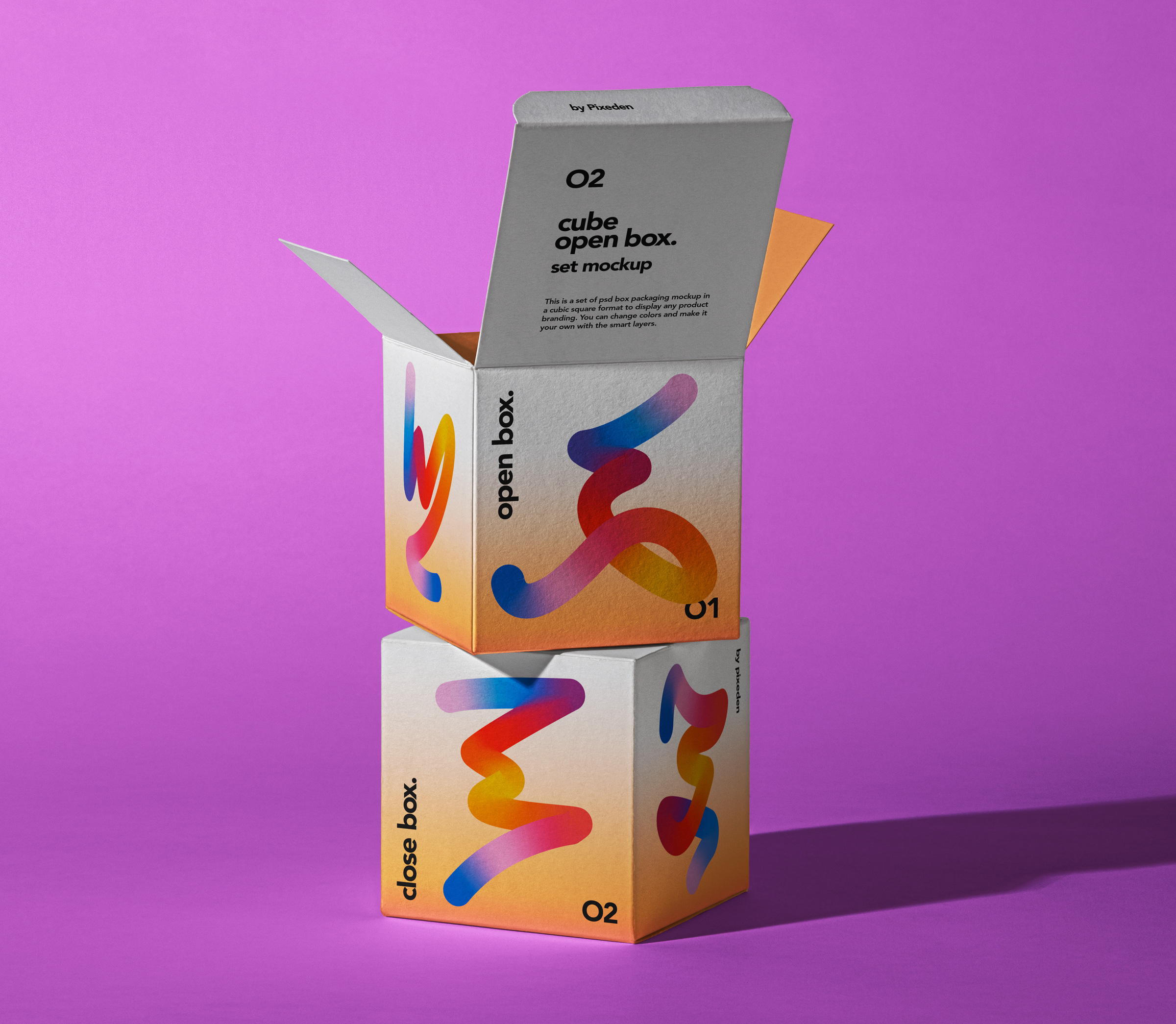 Cube Boxes Psd Packaging Mockup | Pixeden Club