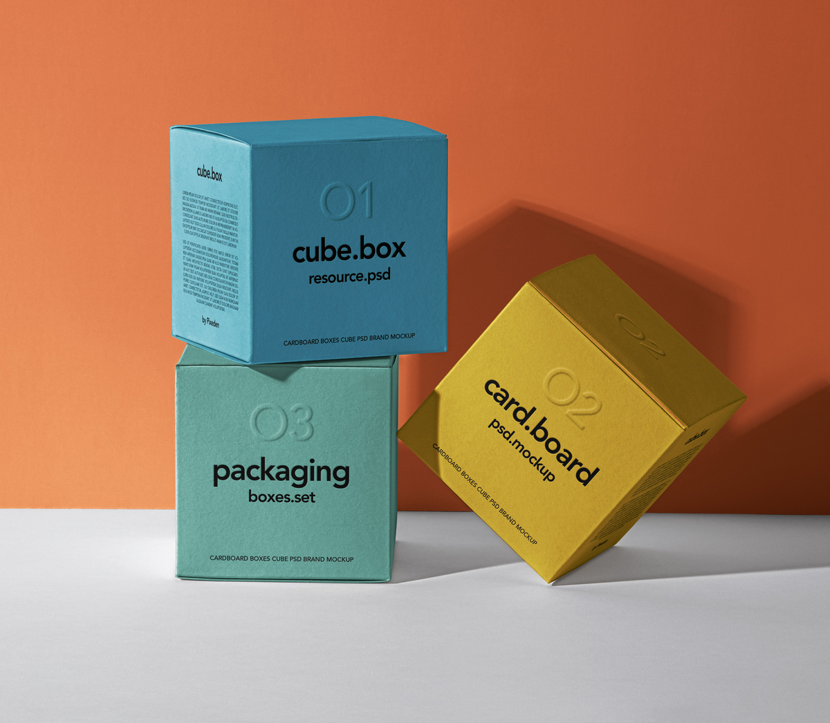 Boxes Packaging Psd Branding Mockup Set