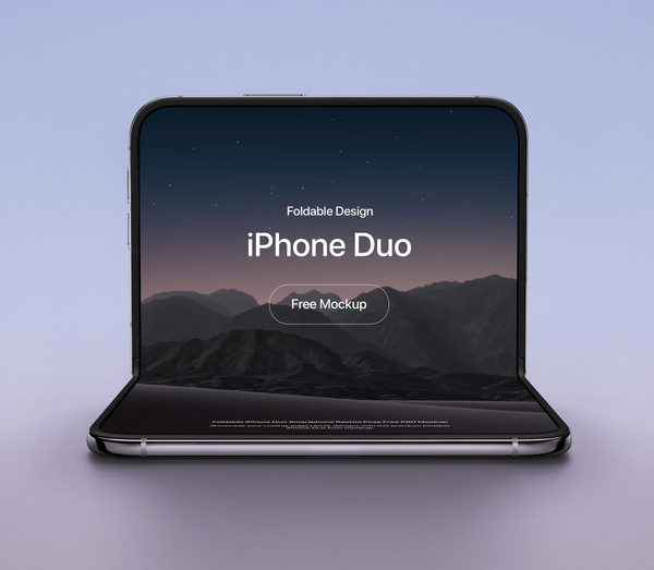 dable iPhone Duo Smartphone Restful Pose Free PSD Mockup
