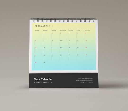 Desk Psd Calendar Mockup Vol2