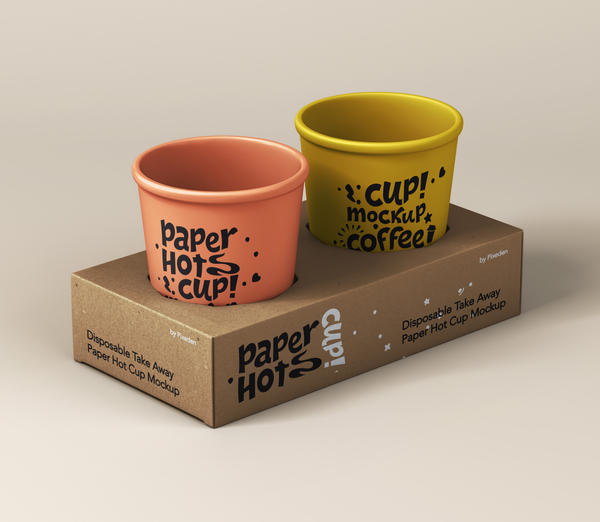 Disposable Psd Paper Cup Mockup