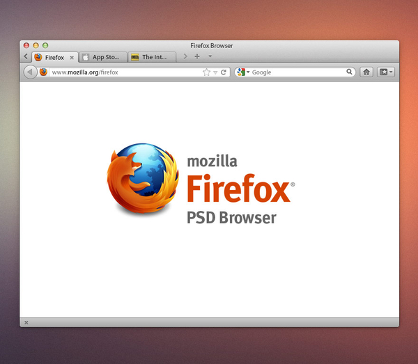 Firefox Browser Psd Mockup