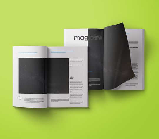 Folded Psd Magazine Mockup Vol2