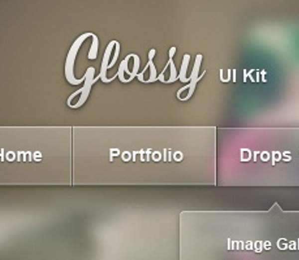 Glossy Psd Web UI Kit