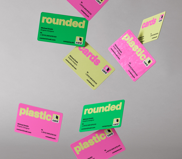 Gravity Rounded Plastic Card Psd Mockup