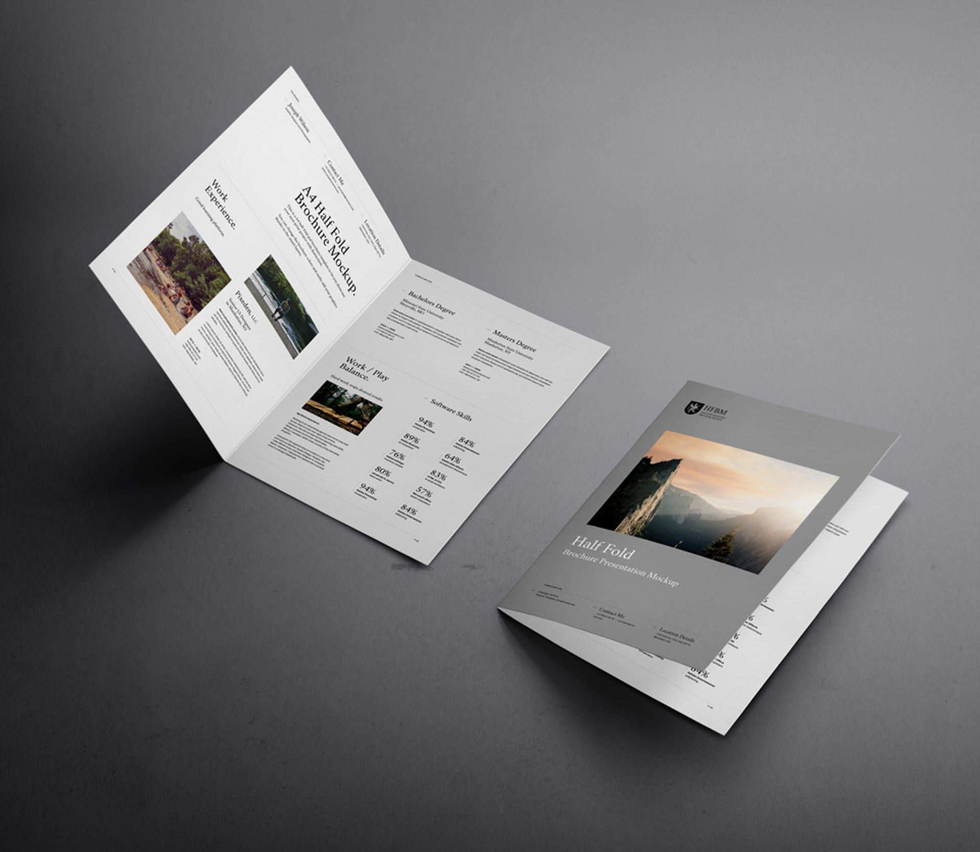 Half Fold A4 Psd Mockup Vol2 | Pixeden Club