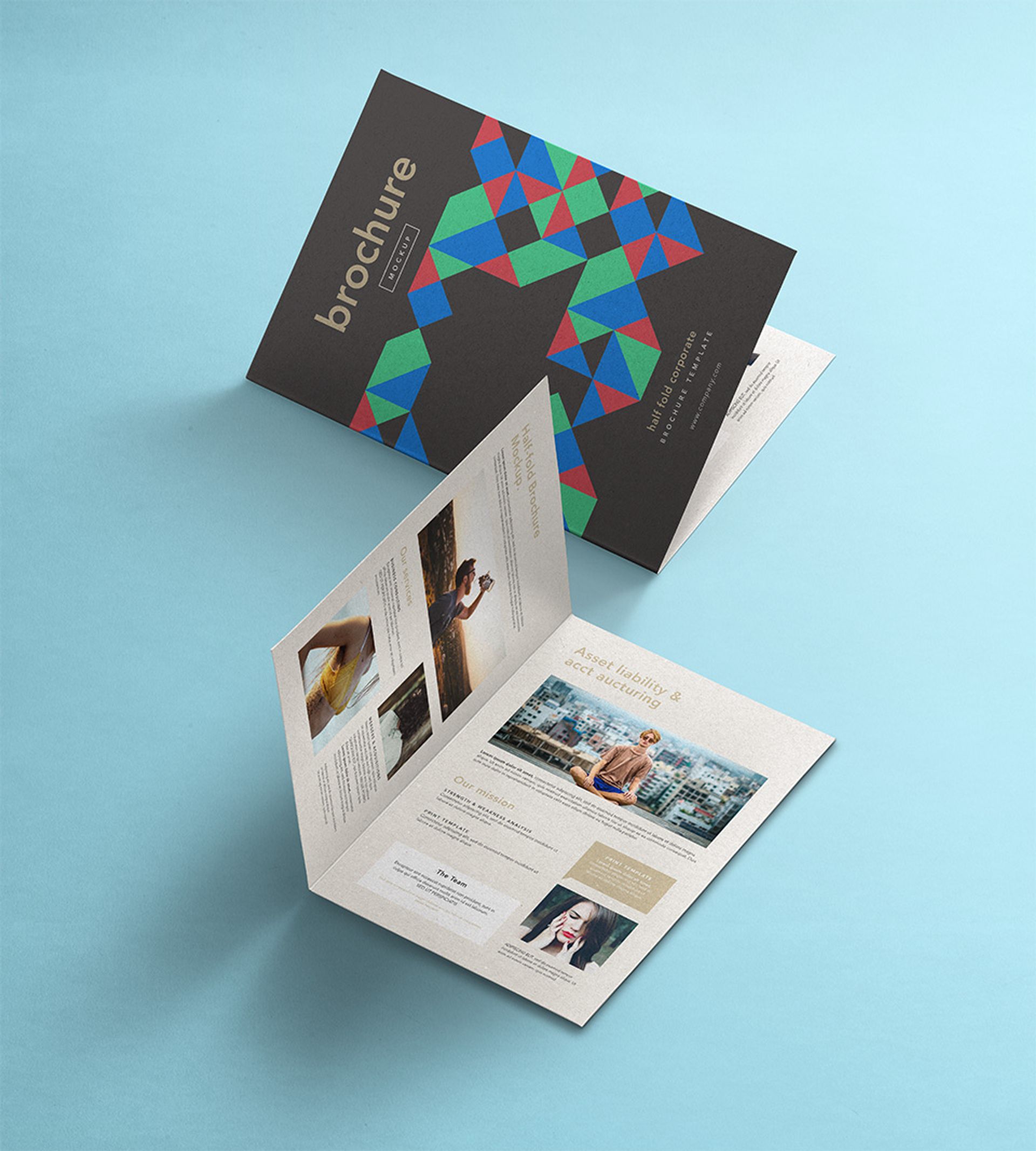 Half Fold A4 Psd Mockup Vol3 | Pixeden Club