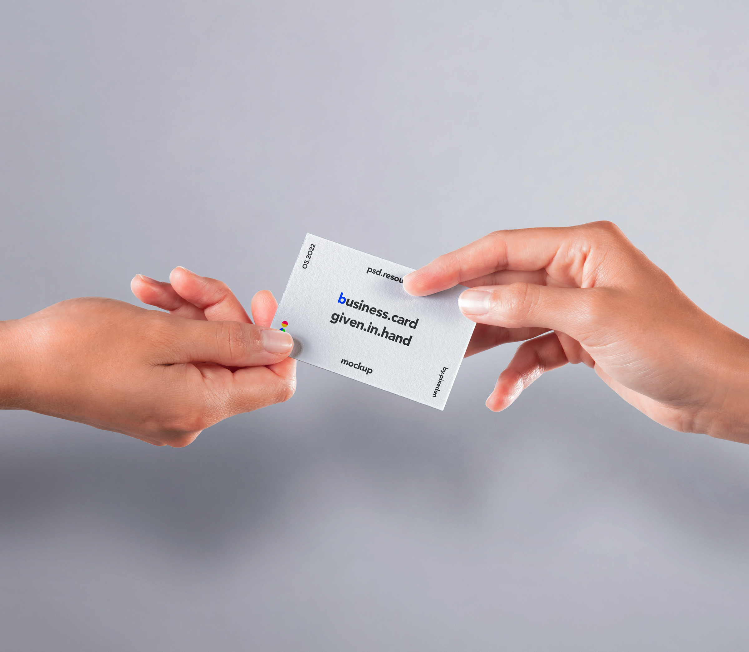 Hand Giving Psd Business Card Mockup Pixeden Club