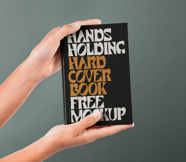 Hand Holding Hardcover Psd Book Mockup 2