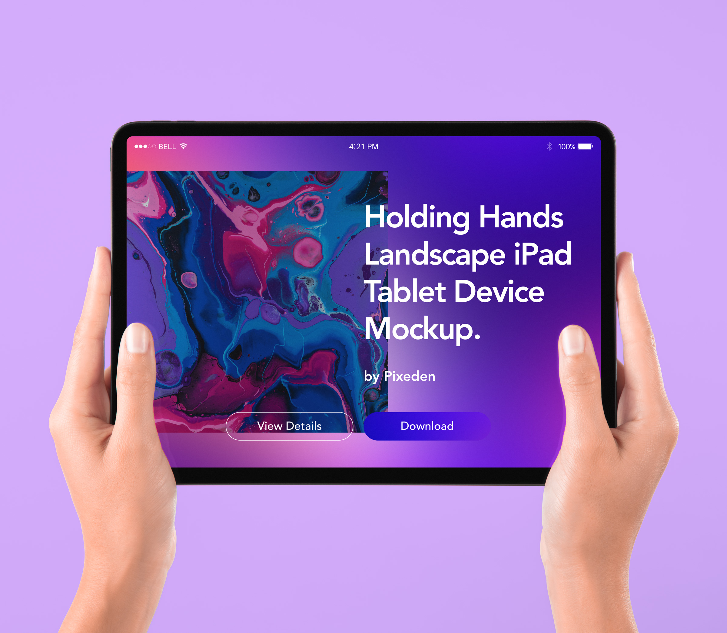 Hand Holding Tablet iPad Psd Mockup Pixeden Club
