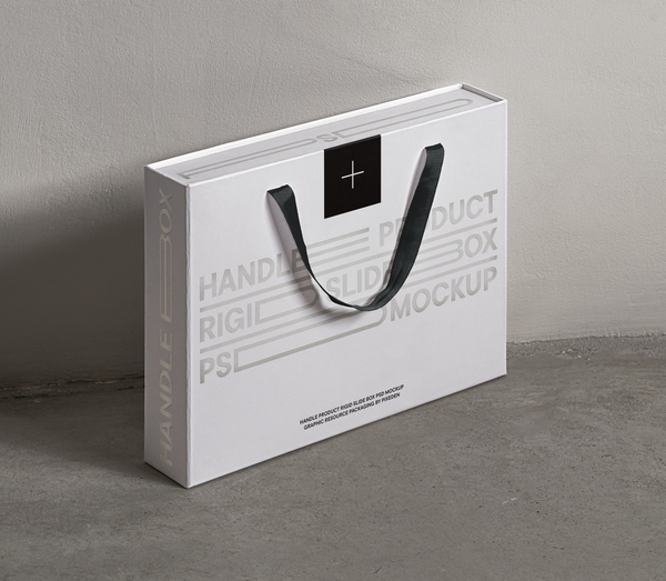 Handle Product Rigid Slide Box Psd Mockup
