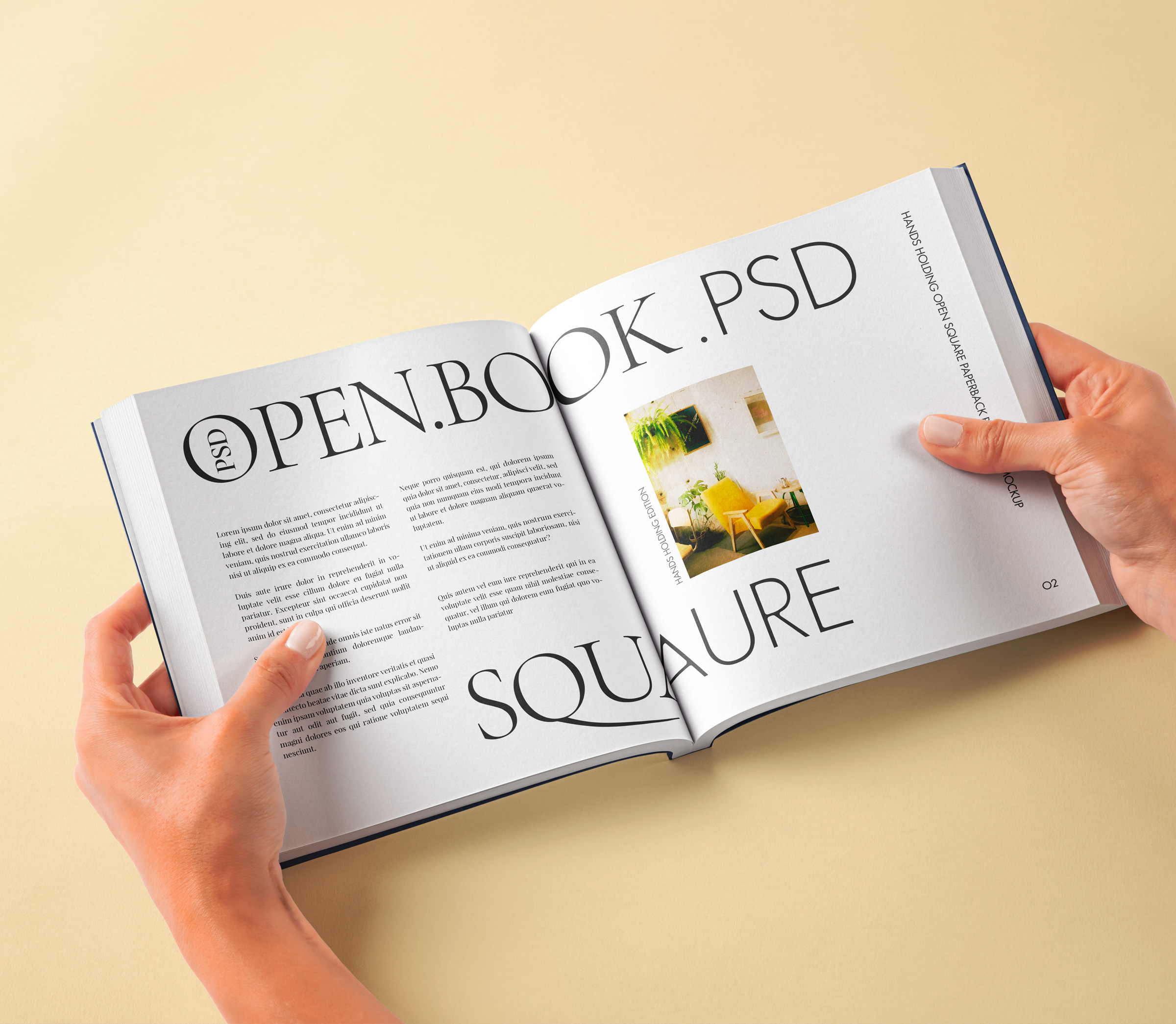 Hands Holding Square Psd Paperback Book Mockup | Pixeden Club