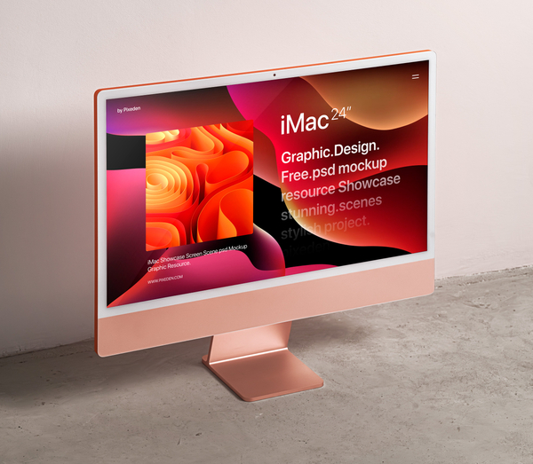 iMac Psd Mockup Screen Showcase Scene