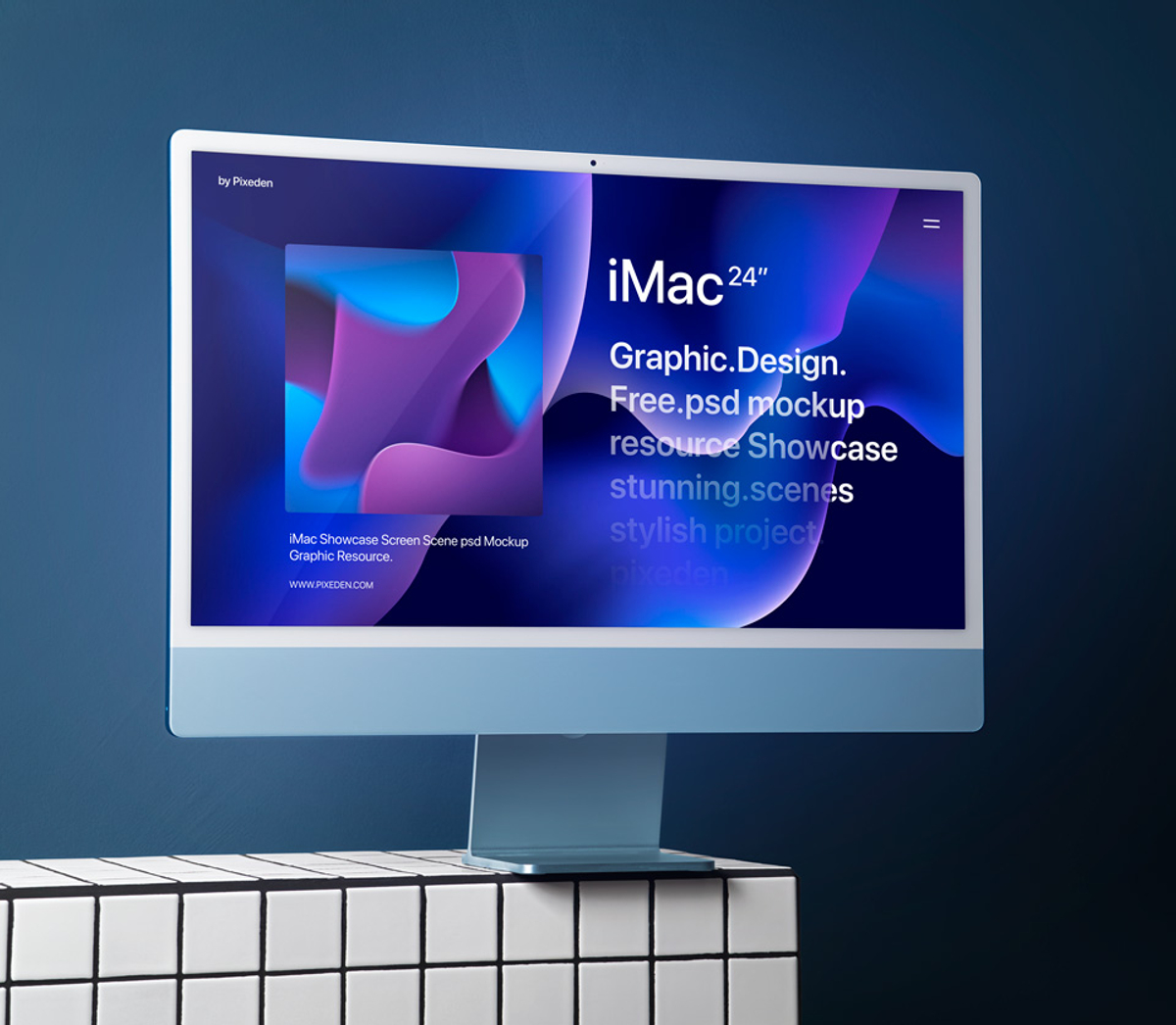 Psd ipad pro mockup showcase scene pixeden club