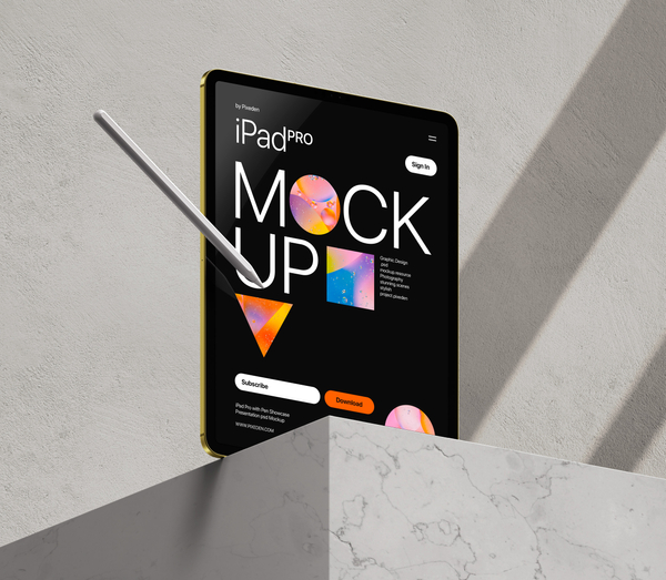 iPad Pro Psd Mockup Showcase Presentation