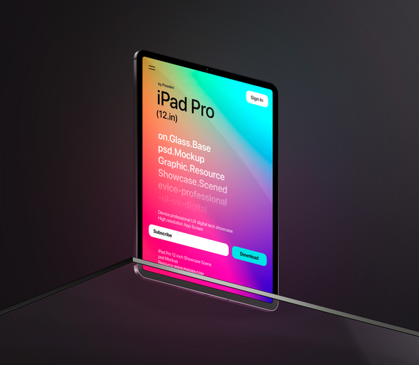 iPad Pro Psd Mockup Showcase Scene