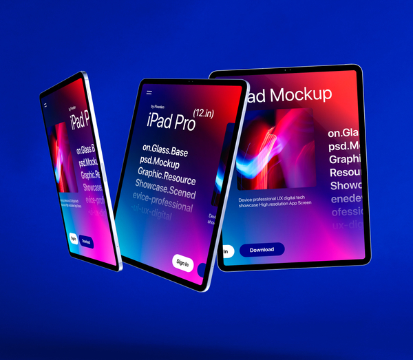 iPad Pro Screen Showcase Psd Mockup