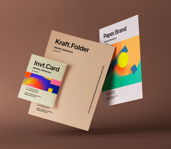 Kraft Archive Folder Stationery Identity Brand Psd Mockup