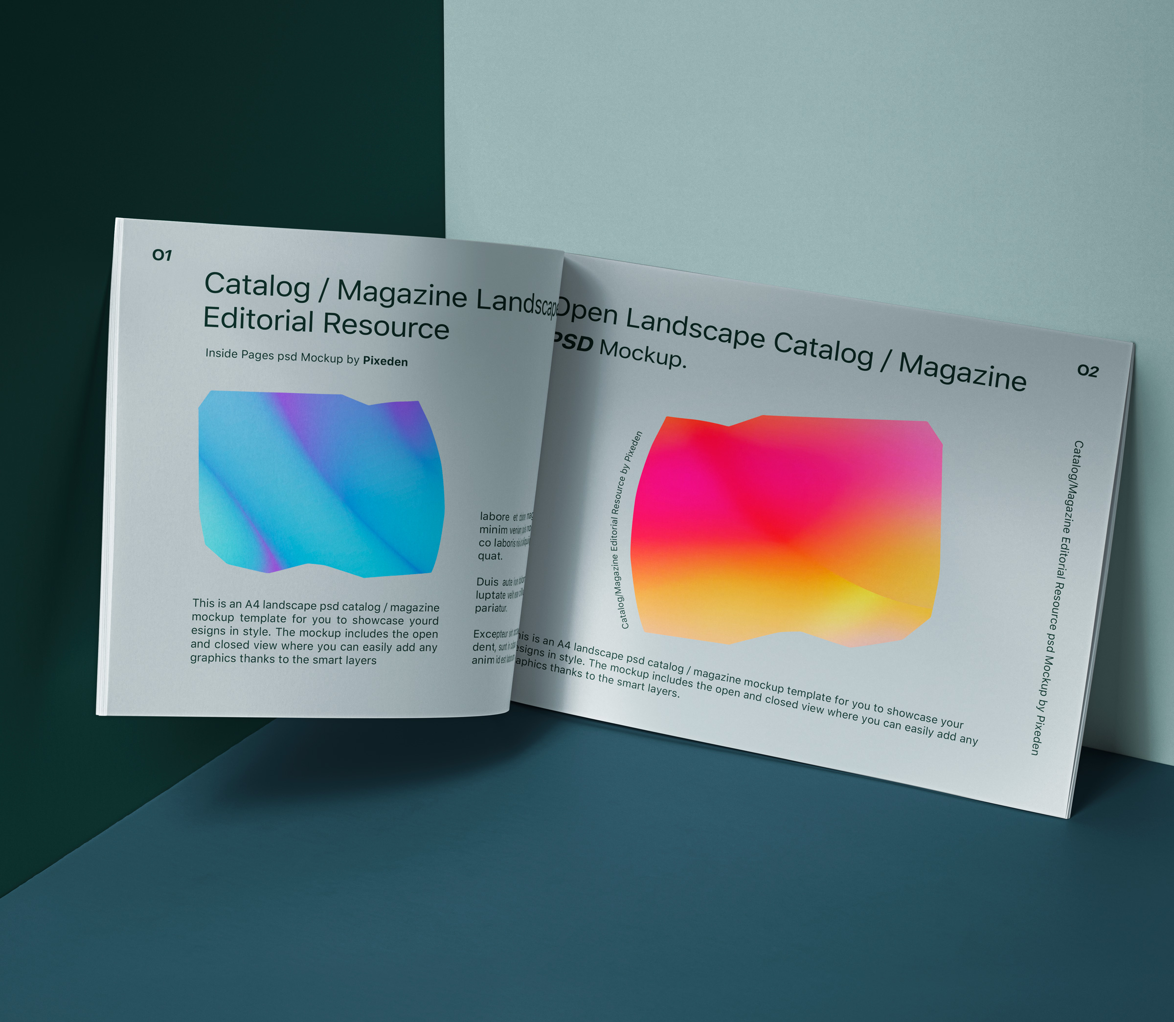 Landscape Magazine Psd Catalog Mockup Pixeden Club