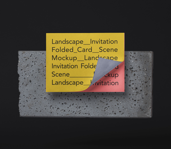 Landscape Psd Invitation Card Mockup