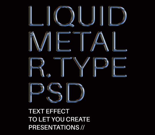 Liquid Metal Psd Text Effect