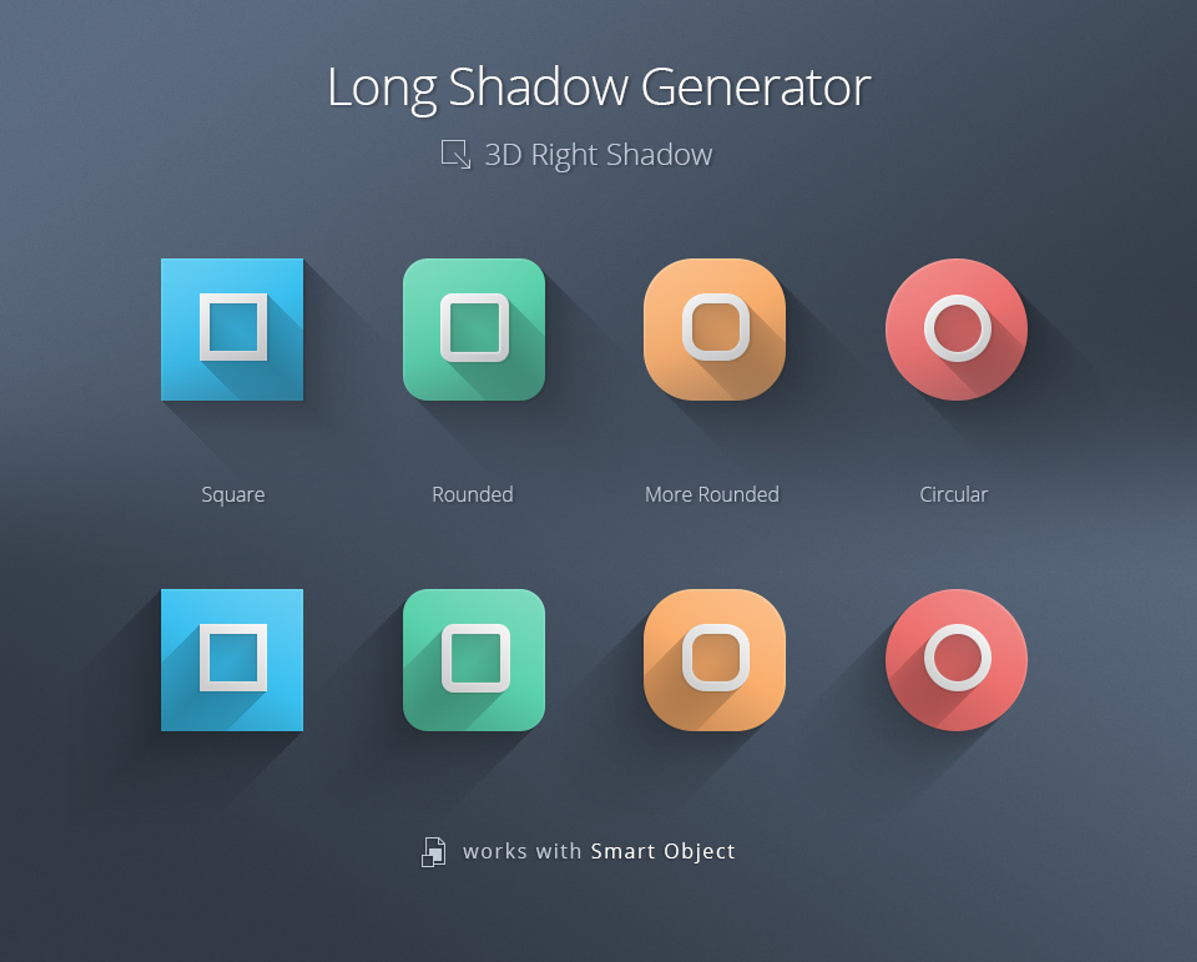 3d long shadow generator photoshop action set download