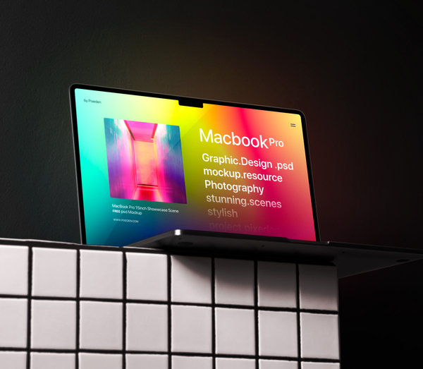 MacBook Pro Psd Scene Showcase Display