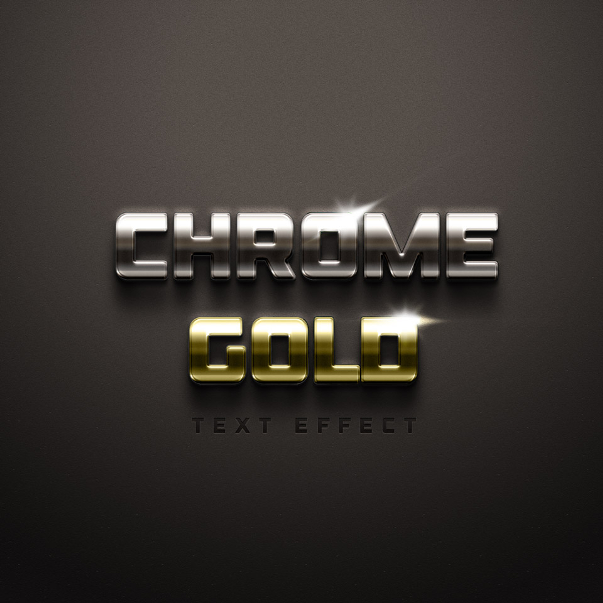 text metallic psd