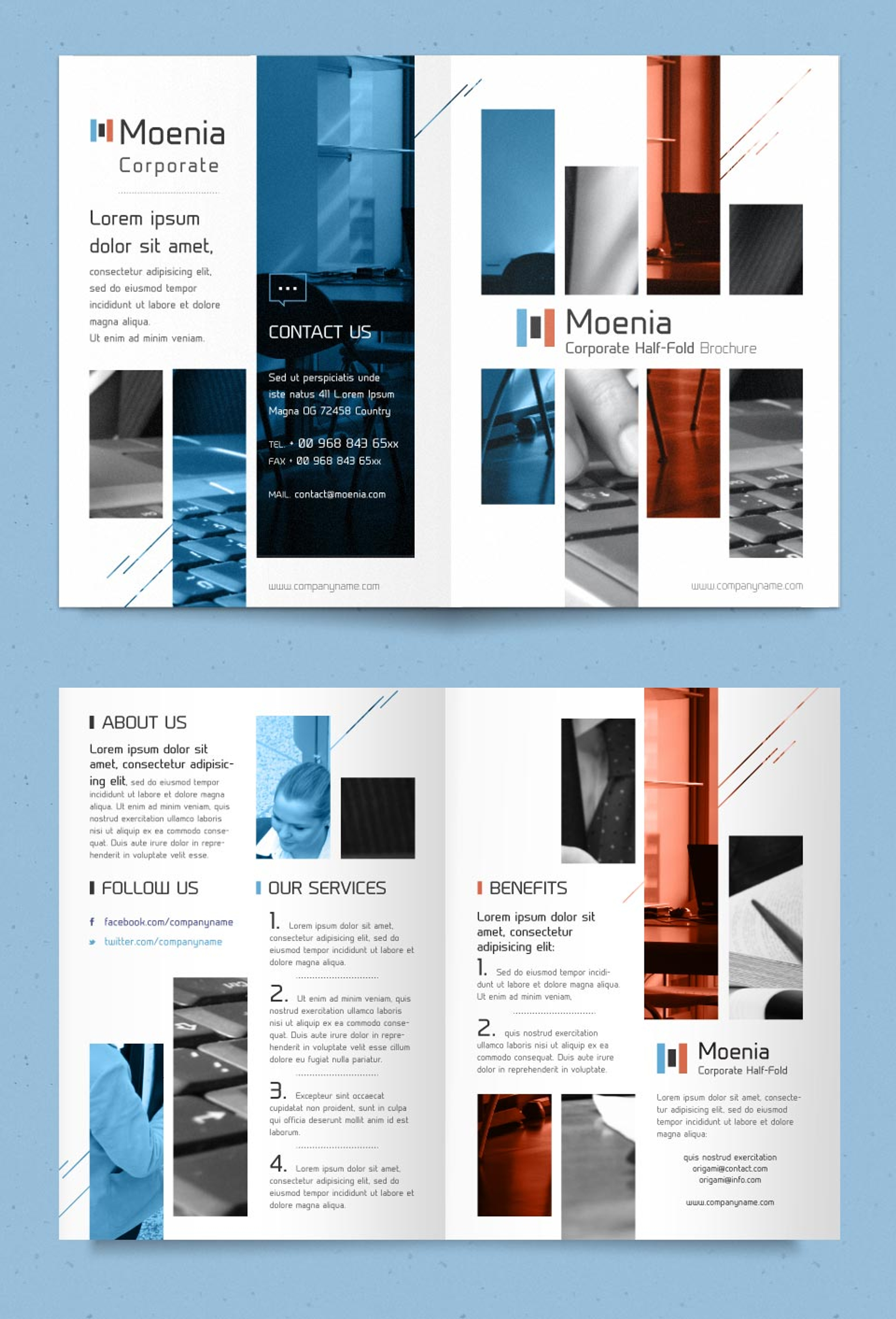 Moenia Bi Fold Brochure Template | Pixeden Club