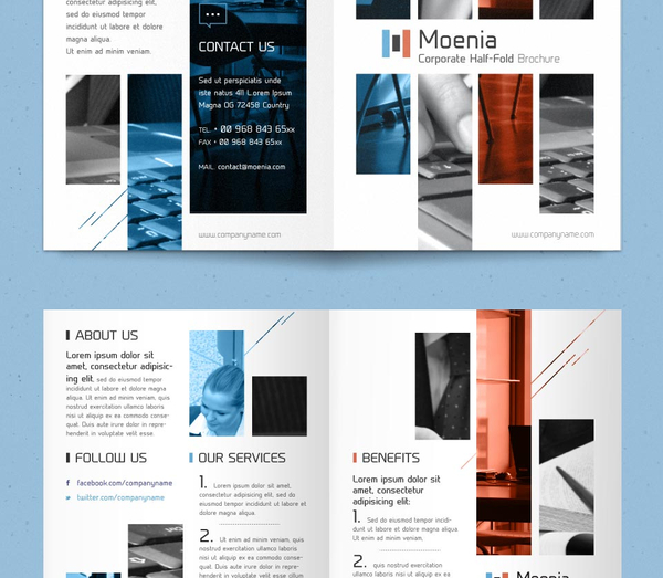 Moenia Bi Fold Brochure Template