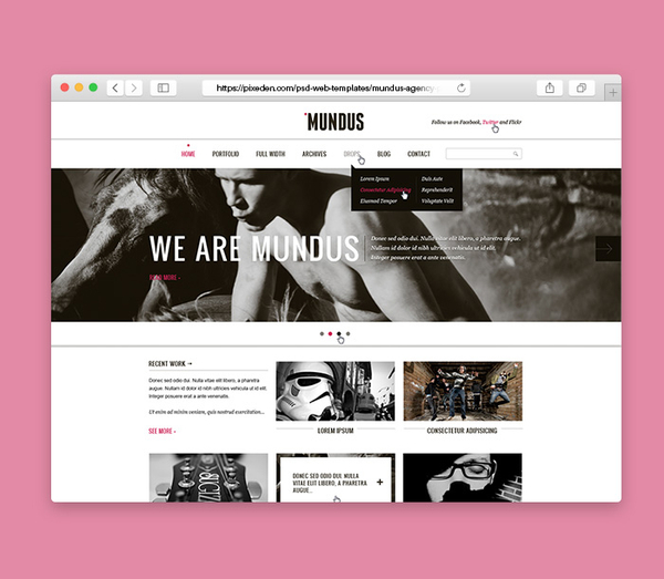 Mundus Agency Psd Web Template