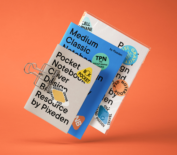 Notebook Set Identity Brand psd Mockup