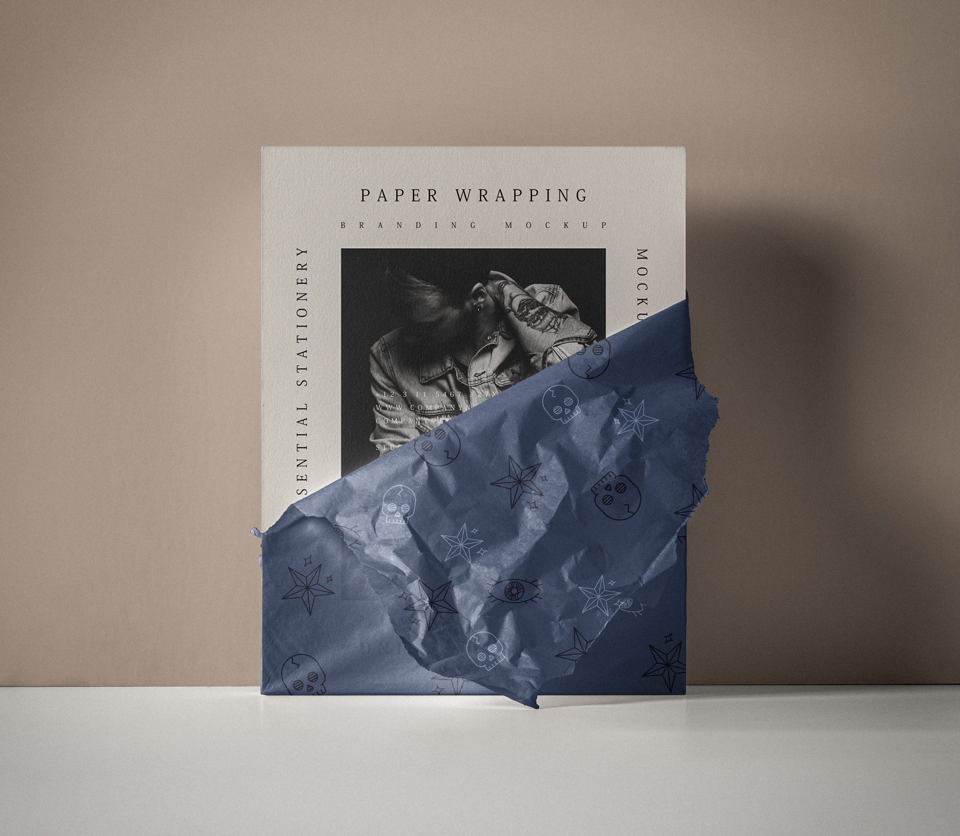 Paper Wrapping Branding Psd Mockup Pixeden Club