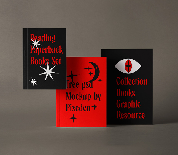 Paperback Psd Book Mockup Set